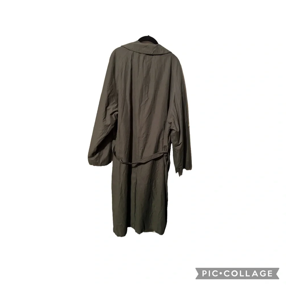 Nautica Men's Olive Khaki Trench Coat 46T with liner